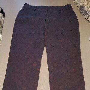 Ann Taylor Floral Jacquard Tapered Pants
